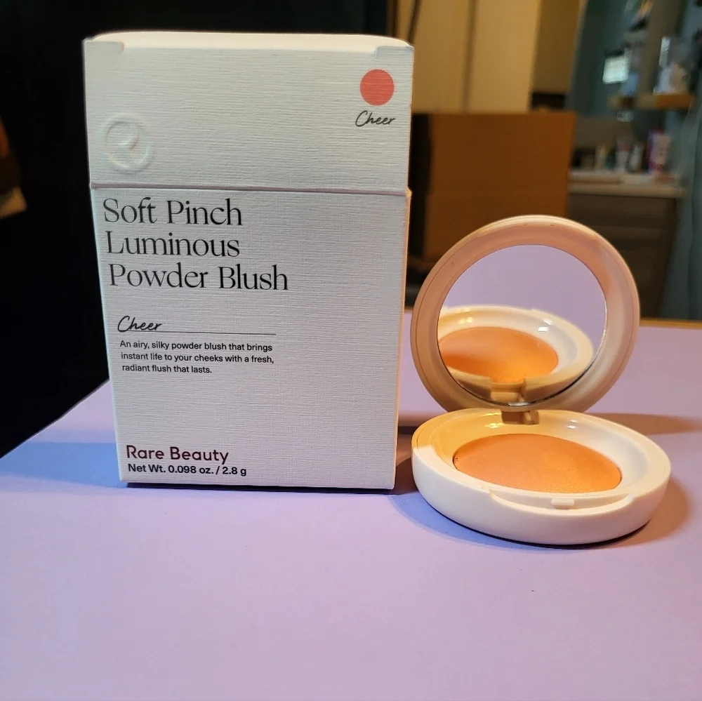 Rare Beauty Soft Pinch Luminous Powder Blush: Cheer (Light Warm Pink) .098oz NIB